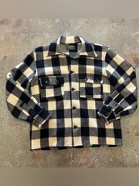 Vintage Black Bear Brand Mackinaw Wool Over Shirt (Union Made in Seattle)